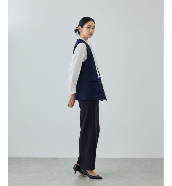 ROPE「トリアセダブルクロス ストレートワイドパンツ/イージーケア・セットアップ対応・26SS」|チノ|