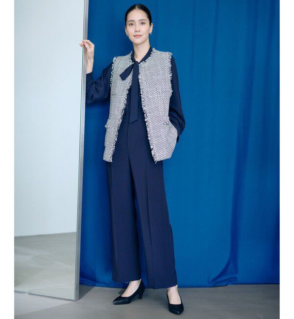 ROPE「トリアセダブルクロス ストレートワイドパンツ/イージーケア・セットアップ対応・26SS」|チノ|