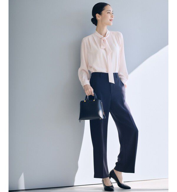 ROPE「トリアセダブルクロス ストレートワイドパンツ/イージーケア・セットアップ対応・26SS」|チノ|