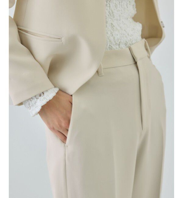 ROPE「トリアセダブルクロス ストレートワイドパンツ/イージーケア・セットアップ対応・26SS」|チノ|