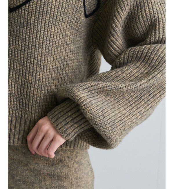 VIS「【WEB/一部店舗限定】リボンコード刺繍Vネックカーディガン【セットアップ対応】」|カーディガン|