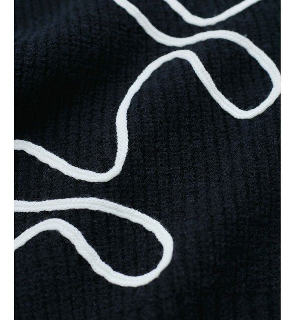 VIS「【WEB/一部店舗限定】リボンコード刺繍Vネックカーディガン【セットアップ対応】」|カーディガン|