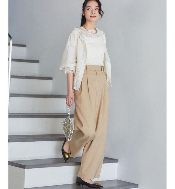 VIS「【洗える/防シワ】チノライクグルカワイドパンツ」|チノ|