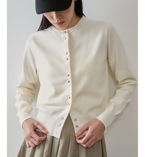 VIS「【洗える】ダブルハートボタンカーディガン」|カーディガン|