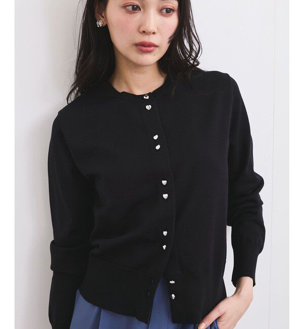 VIS「【洗える】ダブルハートボタンカーディガン」|カーディガン|