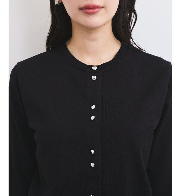 VIS「【洗える】ダブルハートボタンカーディガン」|カーディガン|