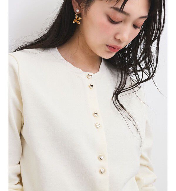VIS「【洗える】ダブルハートボタンカーディガン」|カーディガン|