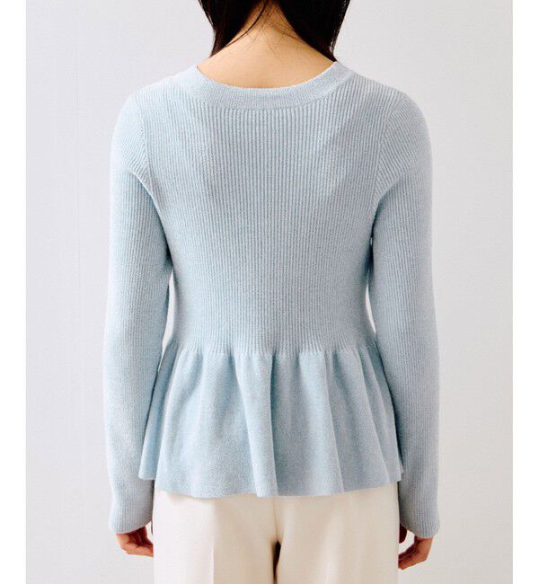 VIS「ペプラム切替モールニットカーディガン/イージーケア」|カーディガン|