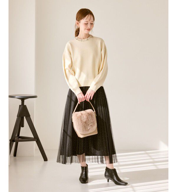 Rope&rsquo;Picnic「ビジューニットプルオーバー」|ニット・セーター|