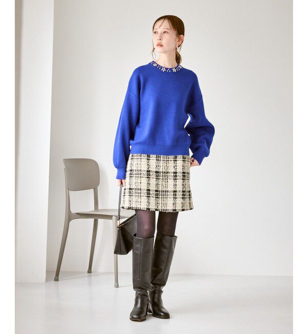 Rope&rsquo;Picnic「ビジューニットプルオーバー」|ニット・セーター|