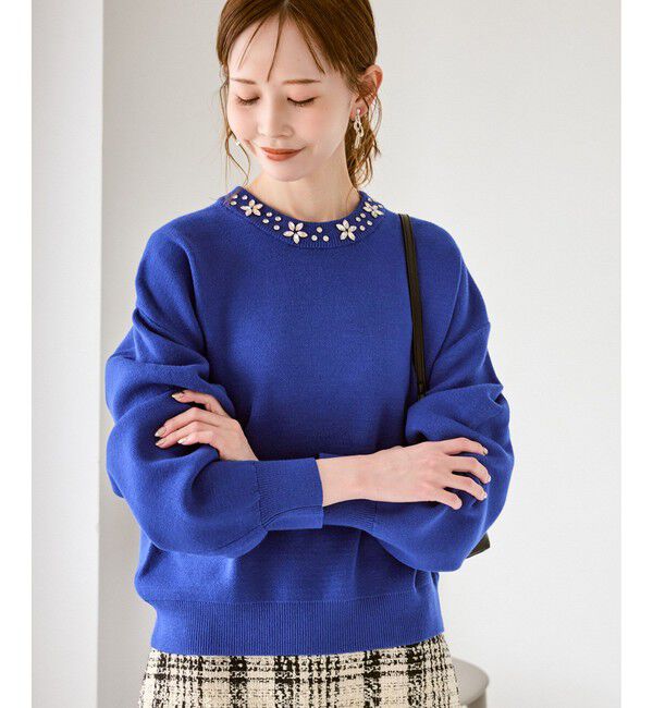 Rope&rsquo;Picnic「ビジューニットプルオーバー」|ニット・セーター|