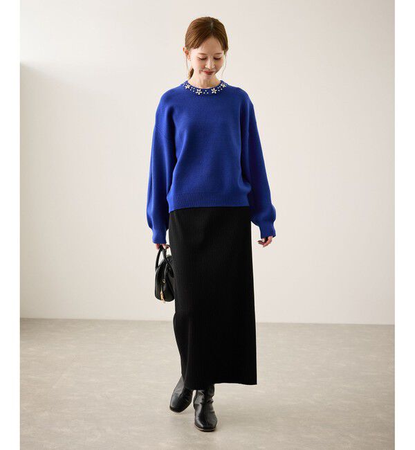 Rope&rsquo;Picnic「ビジューニットプルオーバー」|ニット・セーター|