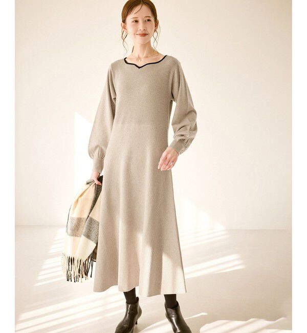 Rope&rsquo;Picnic「ハートネックニットワンピース」|ワンピース|