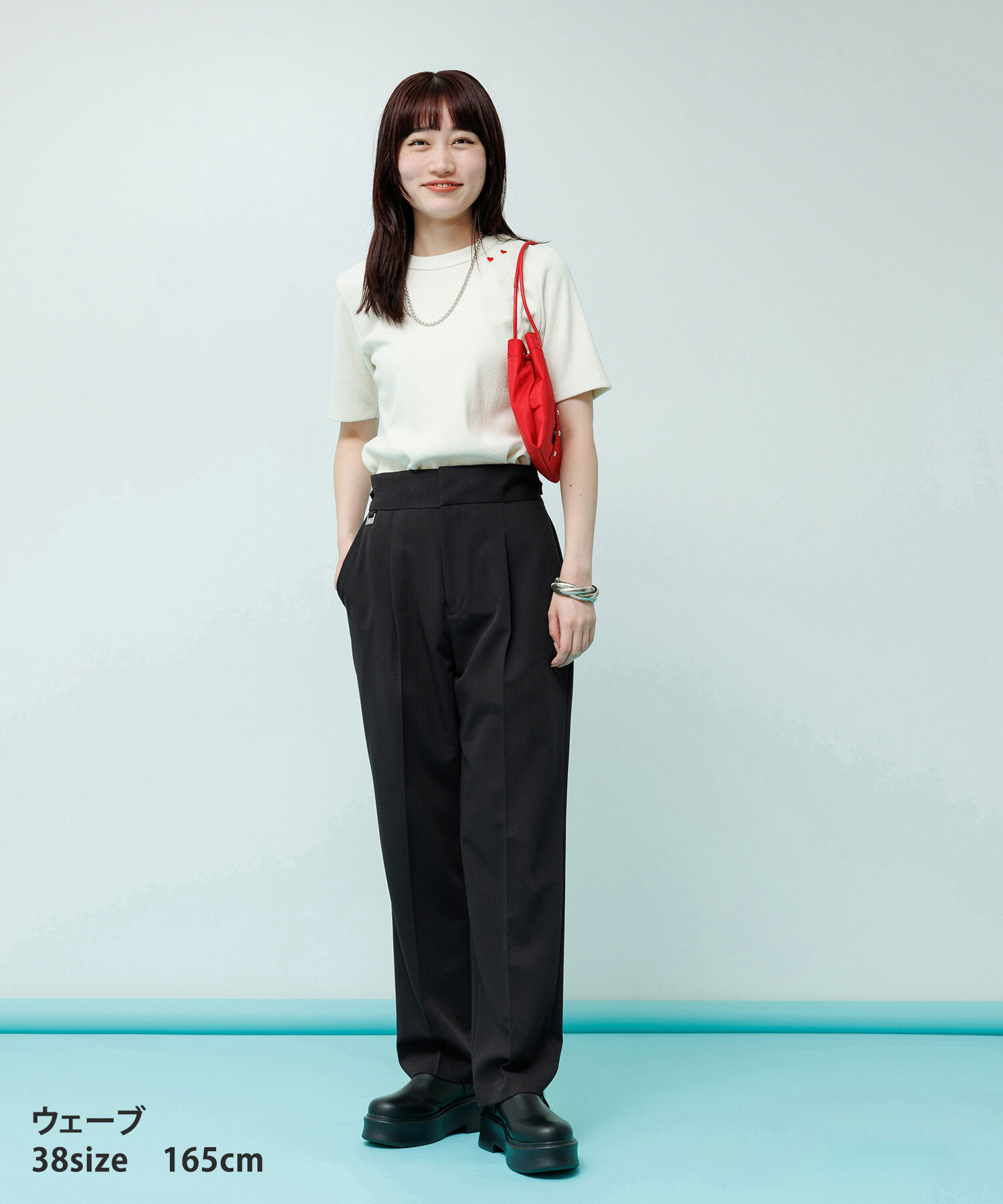 ADAM ET ROPE'「【WEB限定】骨格別スラックスパンツ（ストレート/ウェーブ/ナチュラル）」|スラックス|