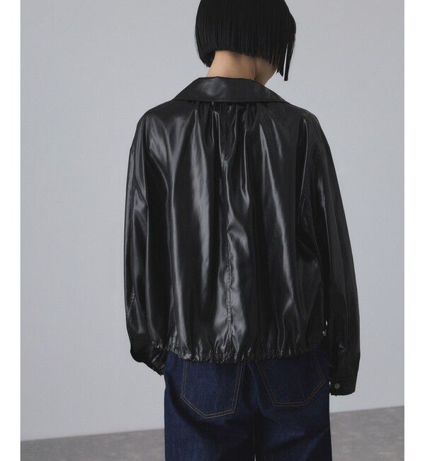 ADAM ET ROPE'「レザーライクサテンブルゾン」|ブルゾン・スタジャン|