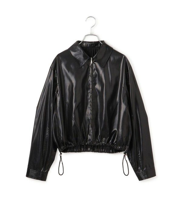 ADAM ET ROPE'「レザーライクサテンブルゾン」|ブルゾン・スタジャン|