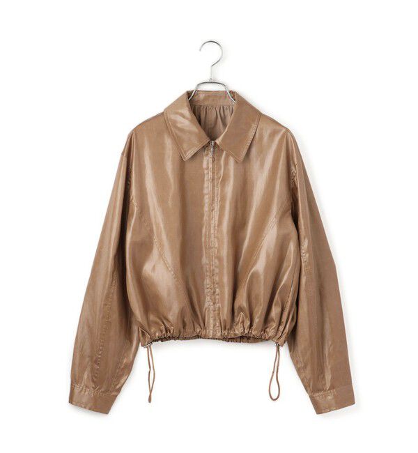 ADAM ET ROPE'「レザーライクサテンブルゾン」|ブルゾン・スタジャン|