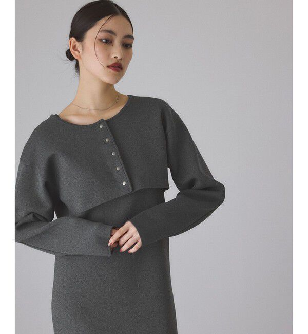 ADAM ET ROPE'「フォルムカーディガンセットワンピース」|ワンピース|