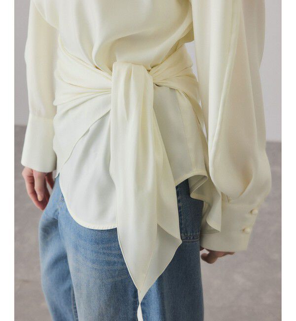 ADAM ET ROPE'「フィブリルロンTEEスカーフブラウス」|シャツ・ブラウス|