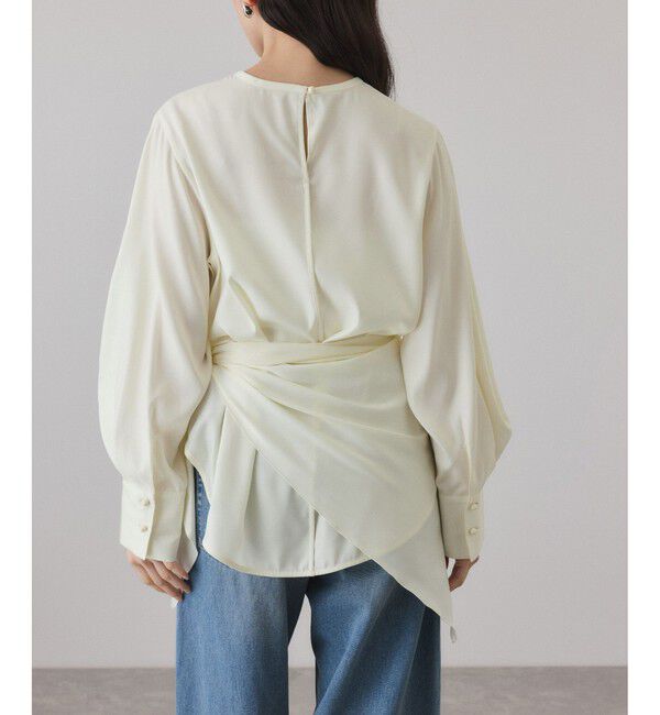ADAM ET ROPE'「フィブリルロンTEEスカーフブラウス」|シャツ・ブラウス|