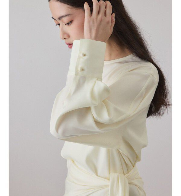 ADAM ET ROPE'「フィブリルロンTEEスカーフブラウス」|シャツ・ブラウス|