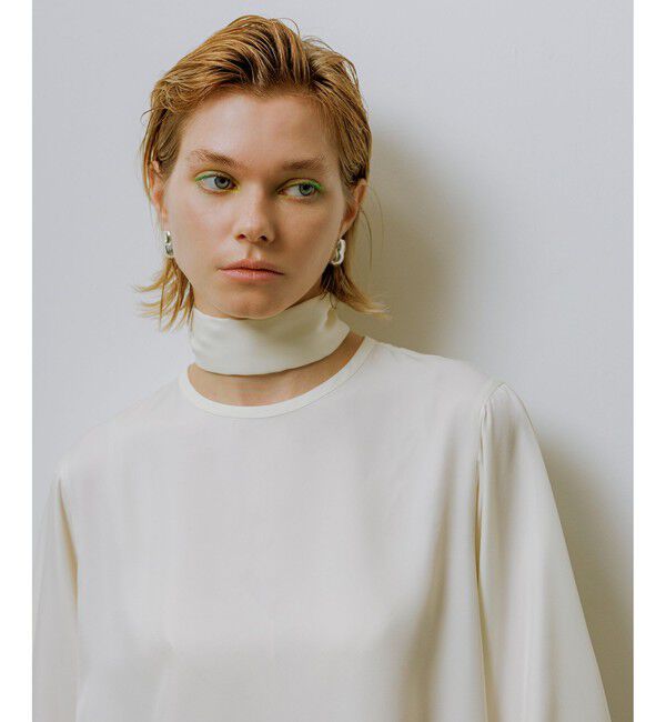 ADAM ET ROPE'「フィブリルロンTEEスカーフブラウス」|シャツ・ブラウス|