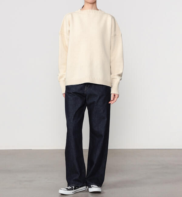  「Le Tricoteur | クロップド ガンジーセーター WOMEN」|ニット・セーター|