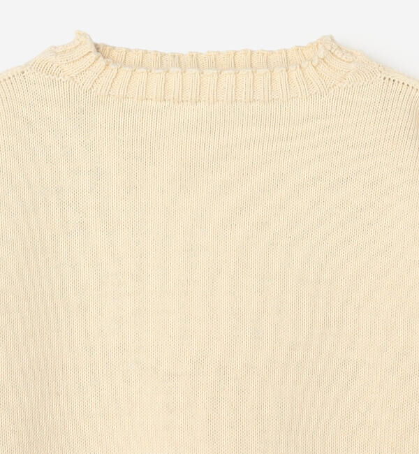  「Le Tricoteur | クロップド ガンジーセーター WOMEN」|ニット・セーター|