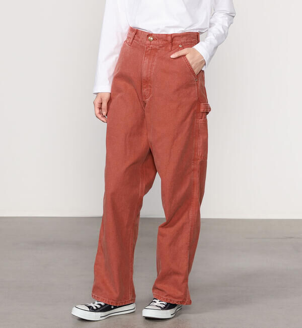  「orSlow | DAD'S FIT OXFORD PAINTER PANTS WOMEN」|チノ|RED系1