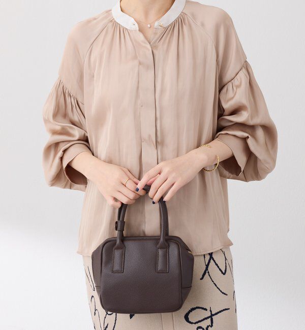 「配色サテンブラウス」|シャツ・ブラウス|