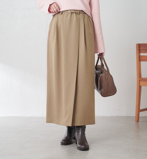 「ウールライクベルテッドスカート」|スカート|