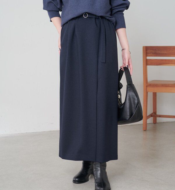  「ウールライクベルテッドスカート」|スカート|