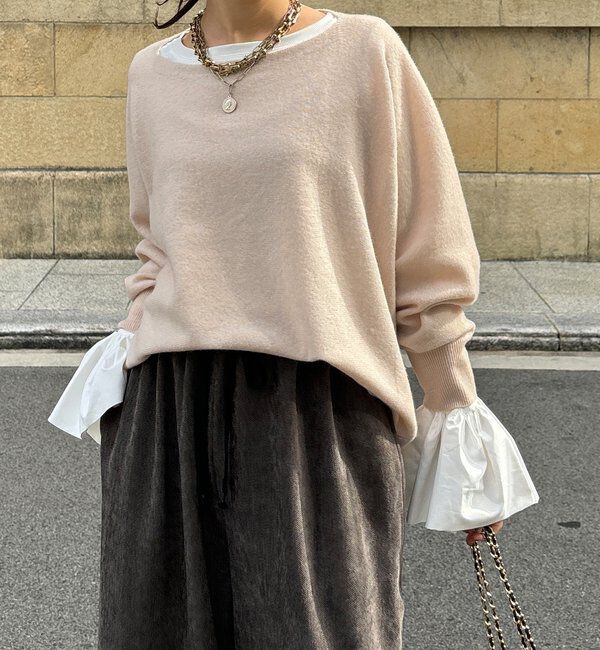  「メリノウール100%ボートネック」|ニット・セーター|