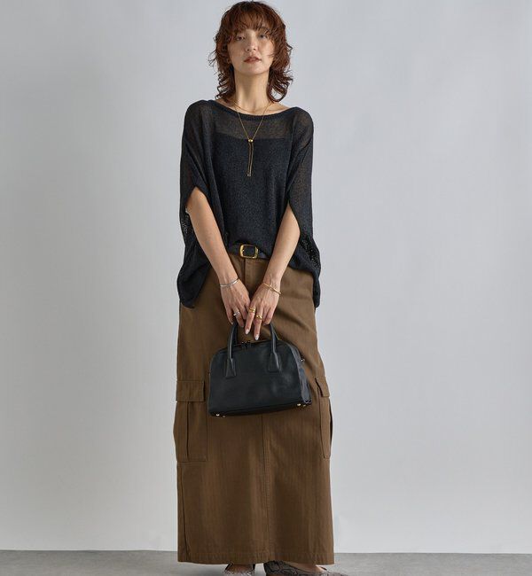  「【MONN.:.(モン)】カーゴマキシスカート」|スカート|