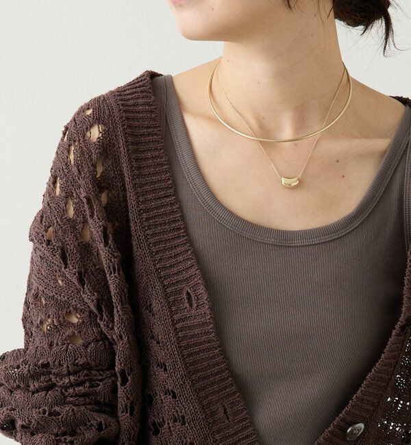  「予約【レイヤードスタイルに◎】ミニマルテレコタンク」|キャミソール|ブラウン