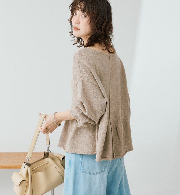  「予約【大人の甘さを演出】ルーズペプラムニット」|ニット・セーター|