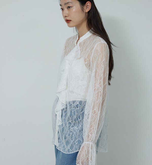  「シアーレースフリルブラウス」|シャツ・ブラウス|
