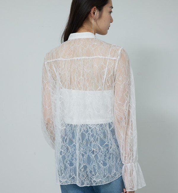  「シアーレースフリルブラウス」|シャツ・ブラウス|