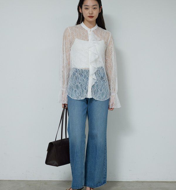  「シアーレースフリルブラウス」|シャツ・ブラウス|