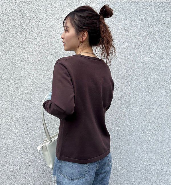  「【＠___s_m17企画】ストライプ付け襟配色ニット」|Tシャツ・カットソー|