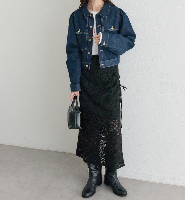  「【@sktnnm企画】金ボタンデニムパフジャケット」|ブルゾン・スタジャン|