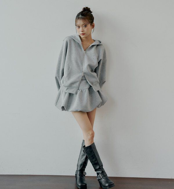  「【セットアップ対応】Wジップボリュームスリーブフードパーカー」|パーカー|