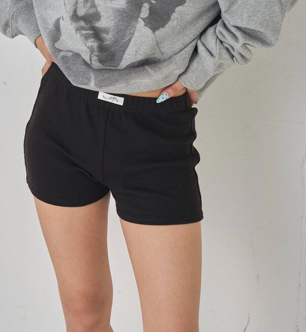  「【SLOPPY】 RIBBED SHORTS/リブショートパンツ」|チノ|