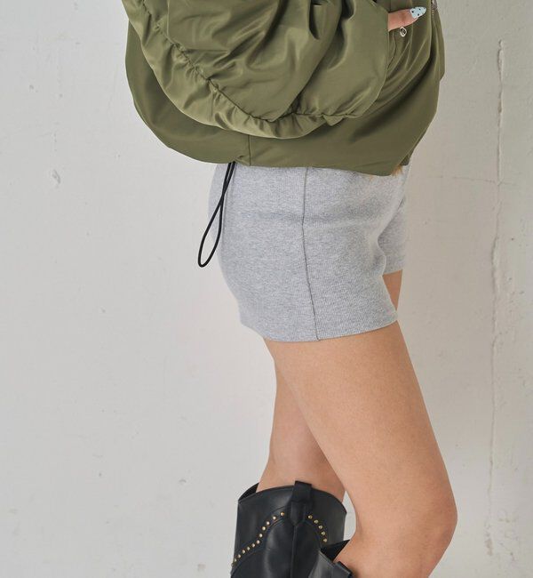  「【SLOPPY】 RIBBED SHORTS/リブショートパンツ」|チノ|