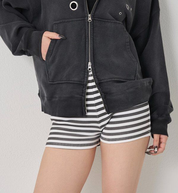  「【SLOPPY】 RIBBED SHORTS/リブショートパンツ」|チノ|