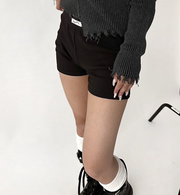  「【SLOPPY】 RIBBED SHORTS/リブショートパンツ」|チノ|