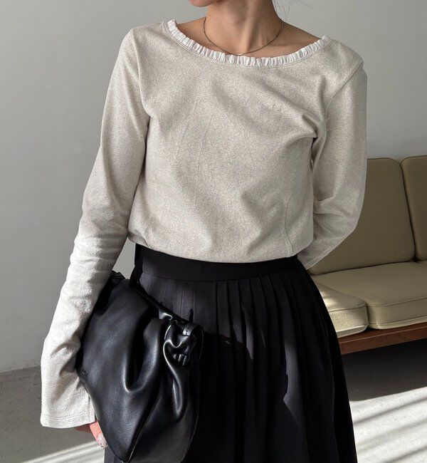  「〈C.L〉フリル襟ボートネックTシャツ」|Tシャツ・カットソー|