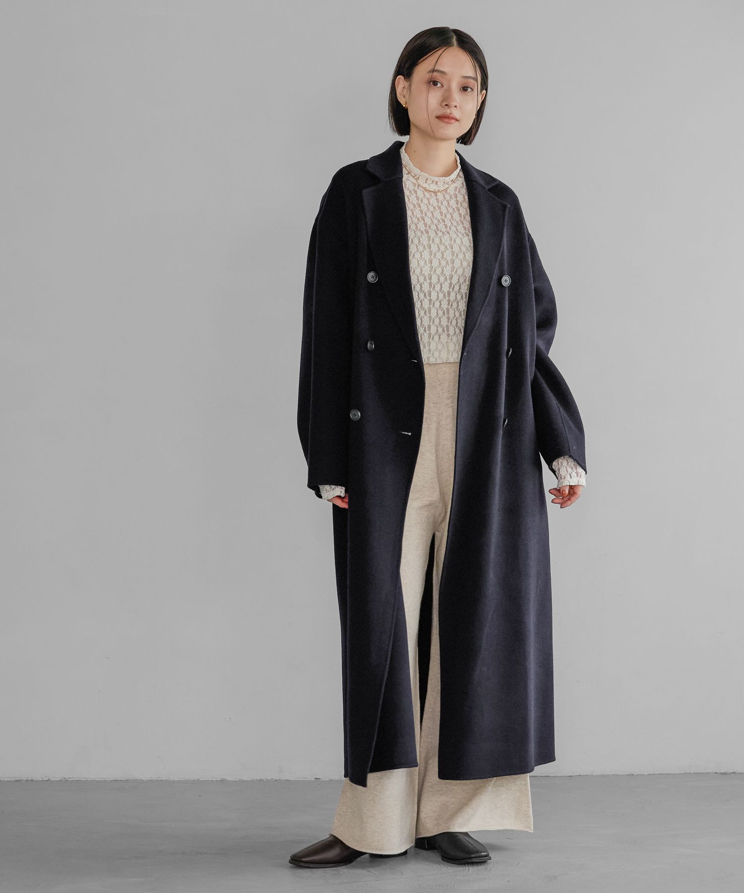 A part by 「【Sサイズ展開】カシープチェスターコート」|チェスターコート|ネイビー