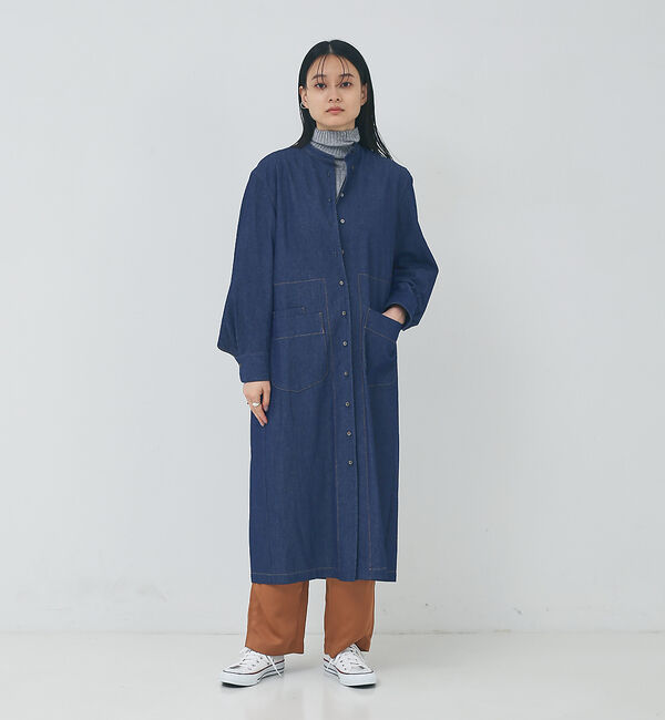 collex「デニムシャツワンピース」|ワンピース|インディゴ