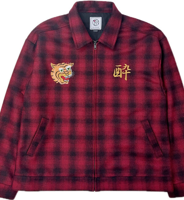 ABAHOUSE「【YOIDORE / ヨイドレ】Souvenir Wool Jacket / ス」|ブルゾン・スタジャン|レッド